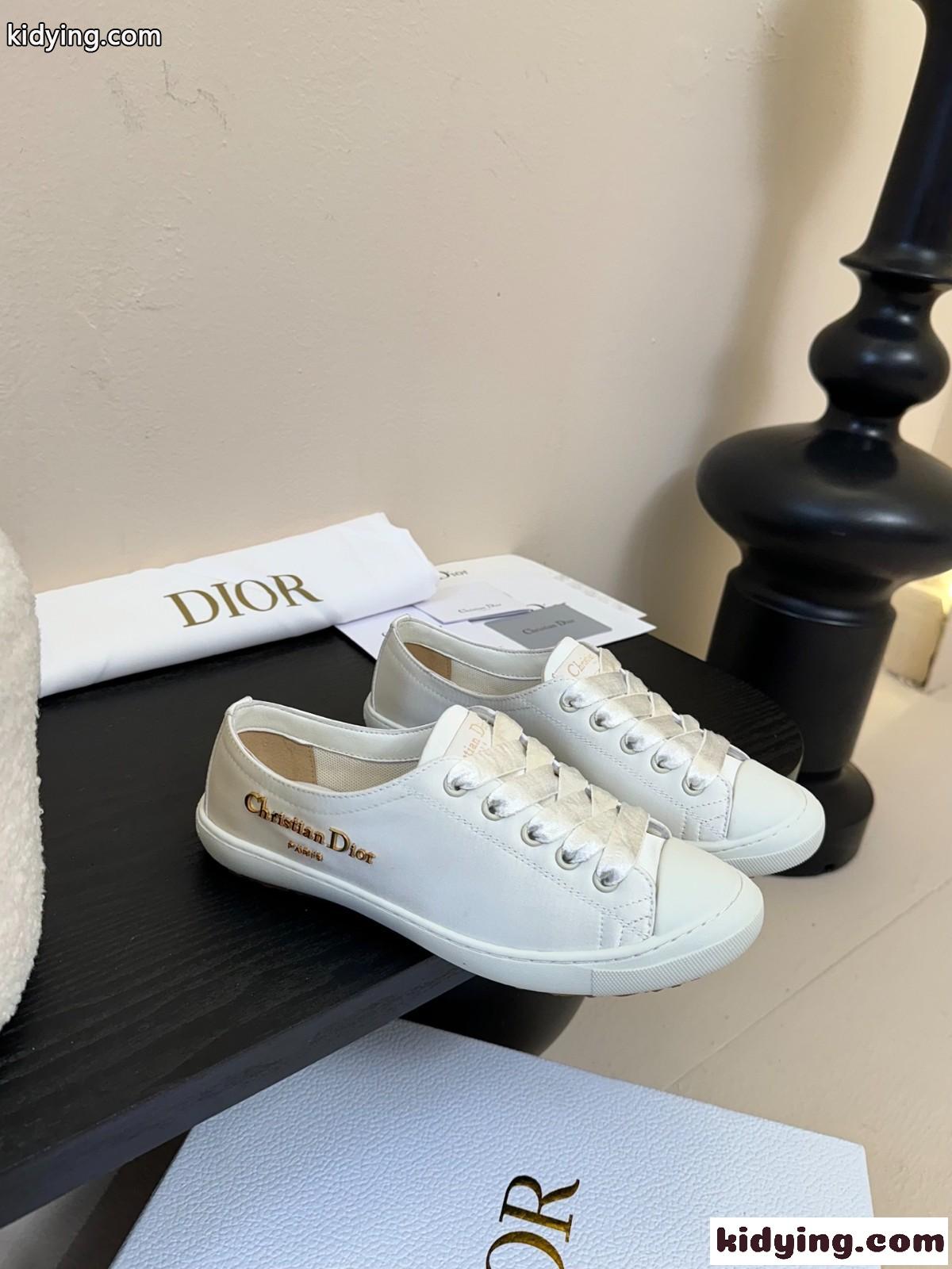 Dioriviera Dior Lucky スニーカー ディオール スーパーコピー サテン ホワイト-0