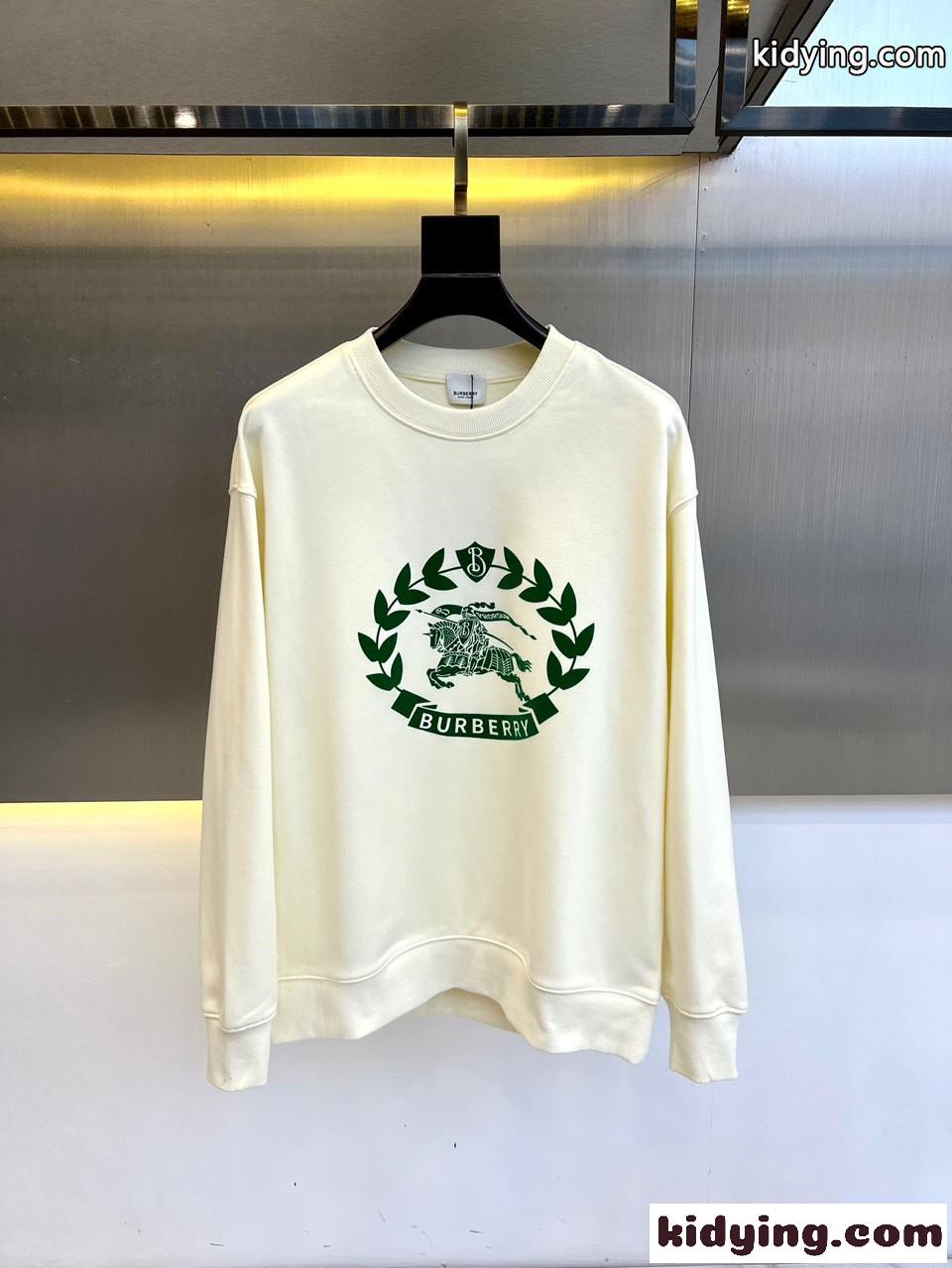 カジュアル プリント コットン スウェットシャツ バーバリー Tシャツ コピー ベージュ-0