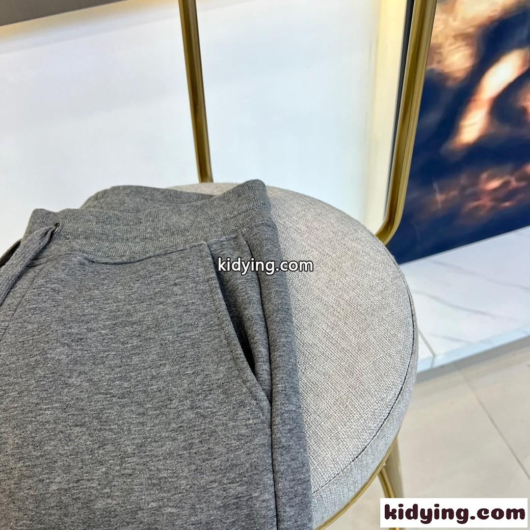 定番 ロゴ 裏起毛 スウェットパンツ ジバンシィ パンツ コピー メンズ グレー-1