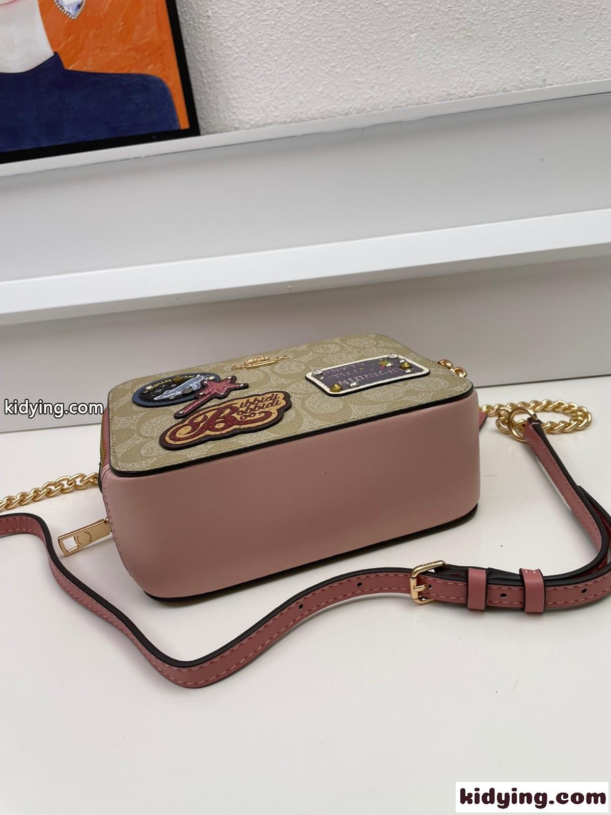 DISNEY X COACH レディース ボックスショルダーバッグ コーチ バッグ コピー ダブルジップ-3
