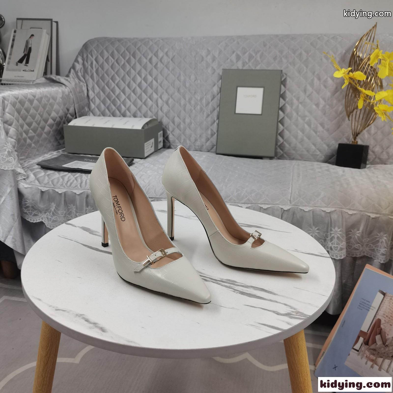 Angelina クロコエンボス パンプス トムフォード パンプス コピー ホワイト-2