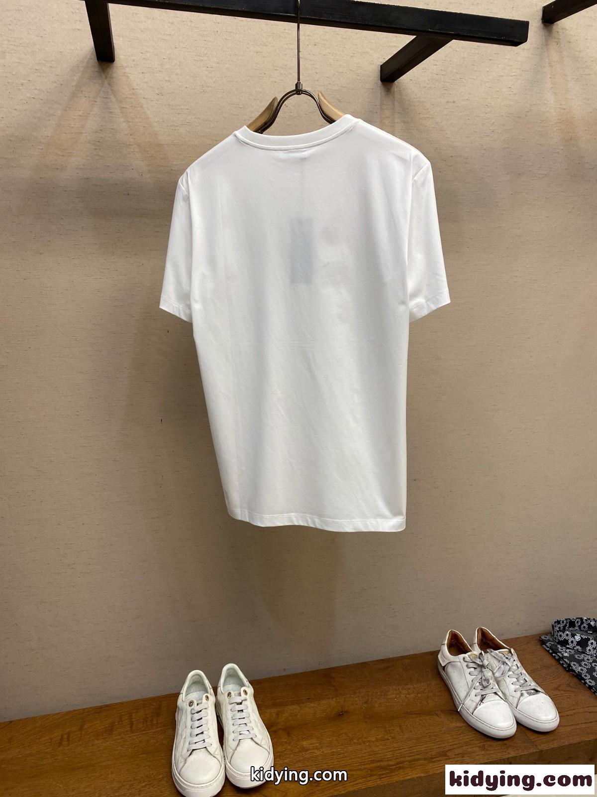 DIOR AND KAWS Tシャツ スーパーコピー コットン 半袖Tシャツ ホワイト-2