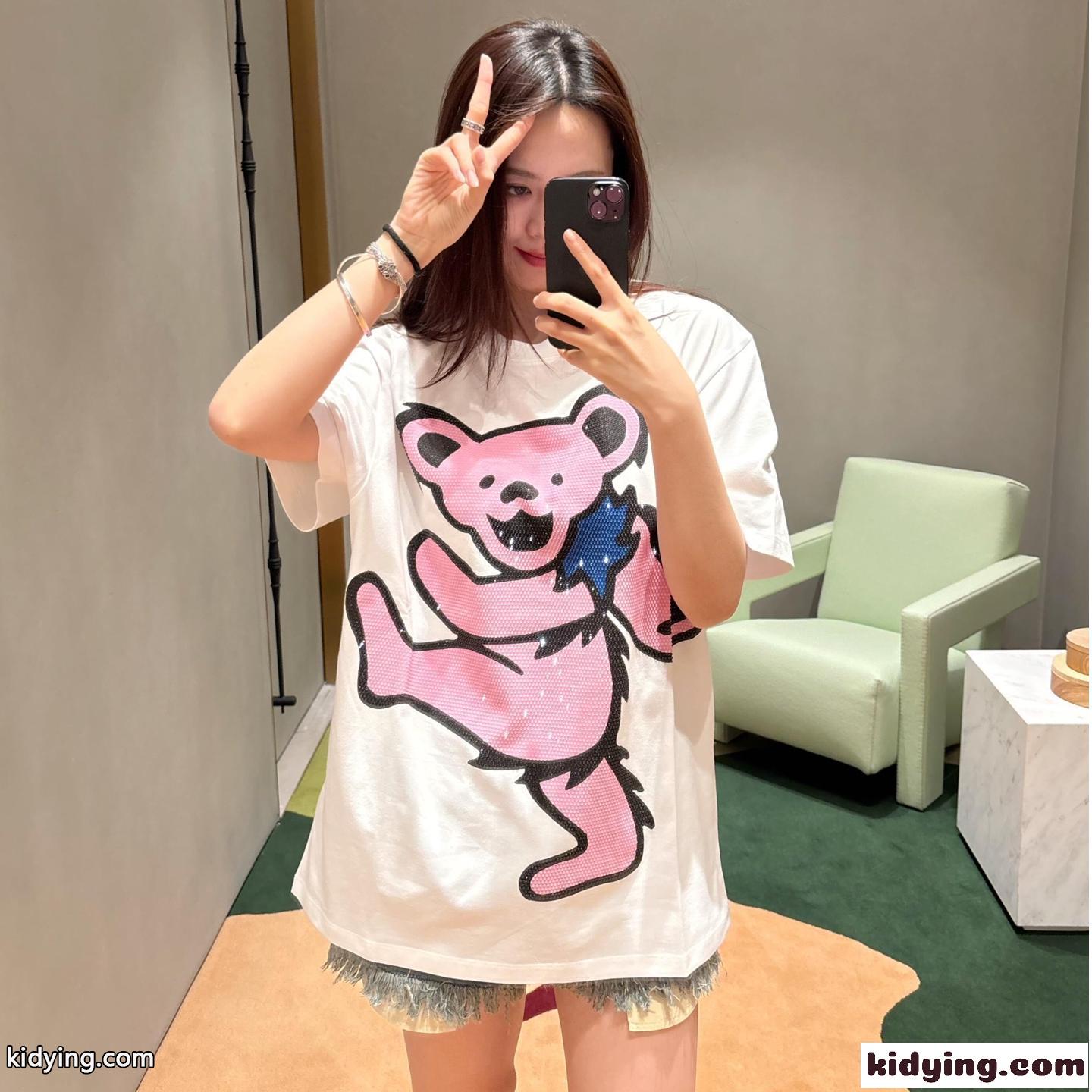 ユニセックス 可愛い おしゃれ 半袖Tシャツ ロエベ Tシャツ コピー コットン-0