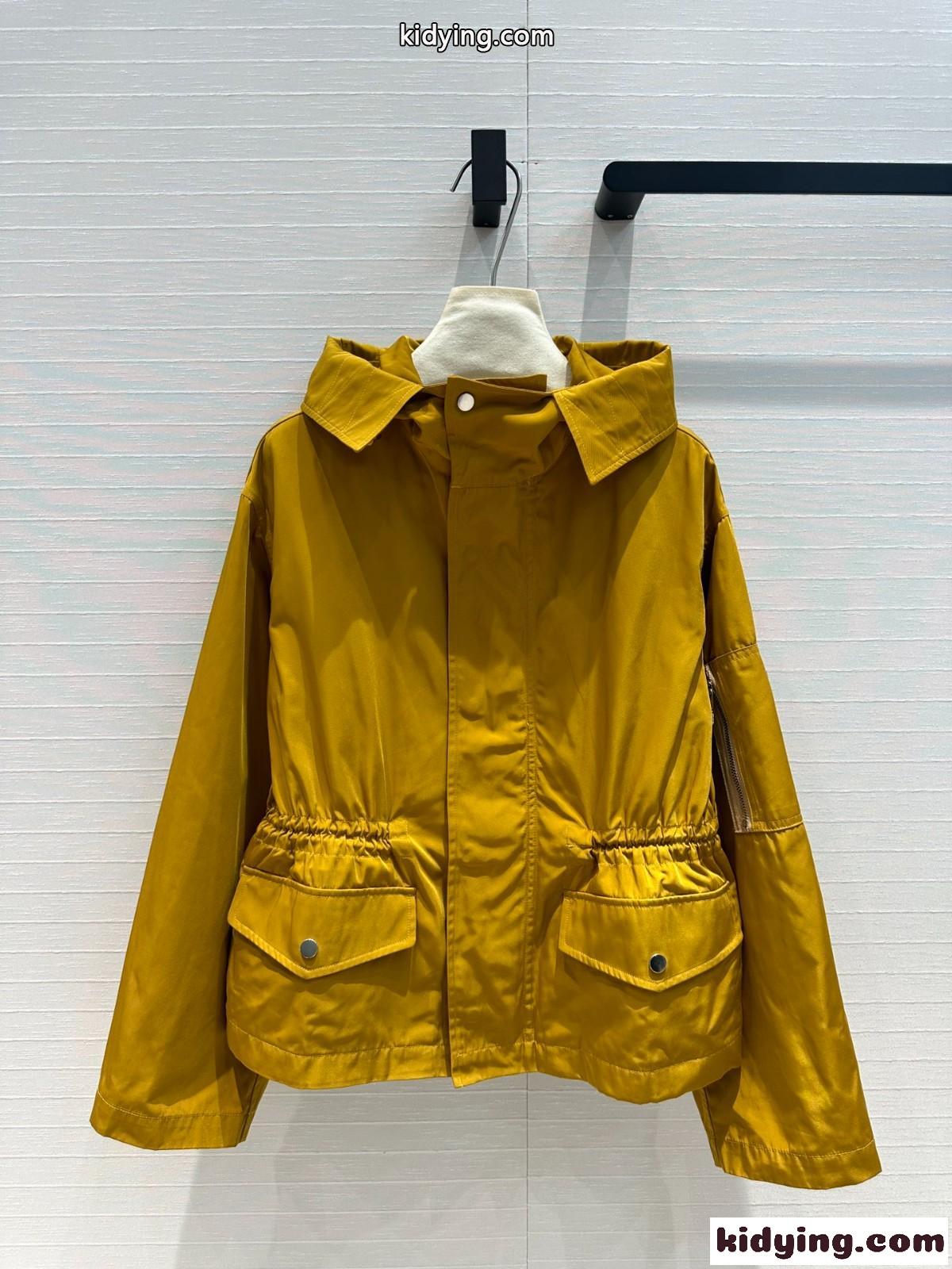 カジュアル フーデッドジャケット バーバリー ジャケット コピー イエロー-1