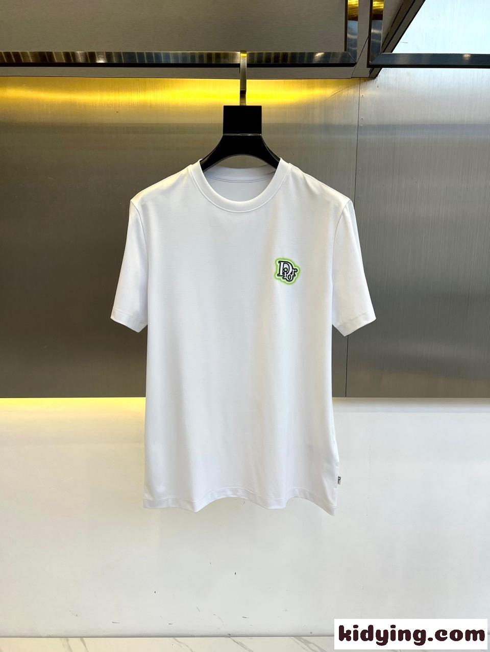 シンプル クリスチャン・ディオール Tシャツ コピー クルーネック 半袖Tシャツ ホワイト-0