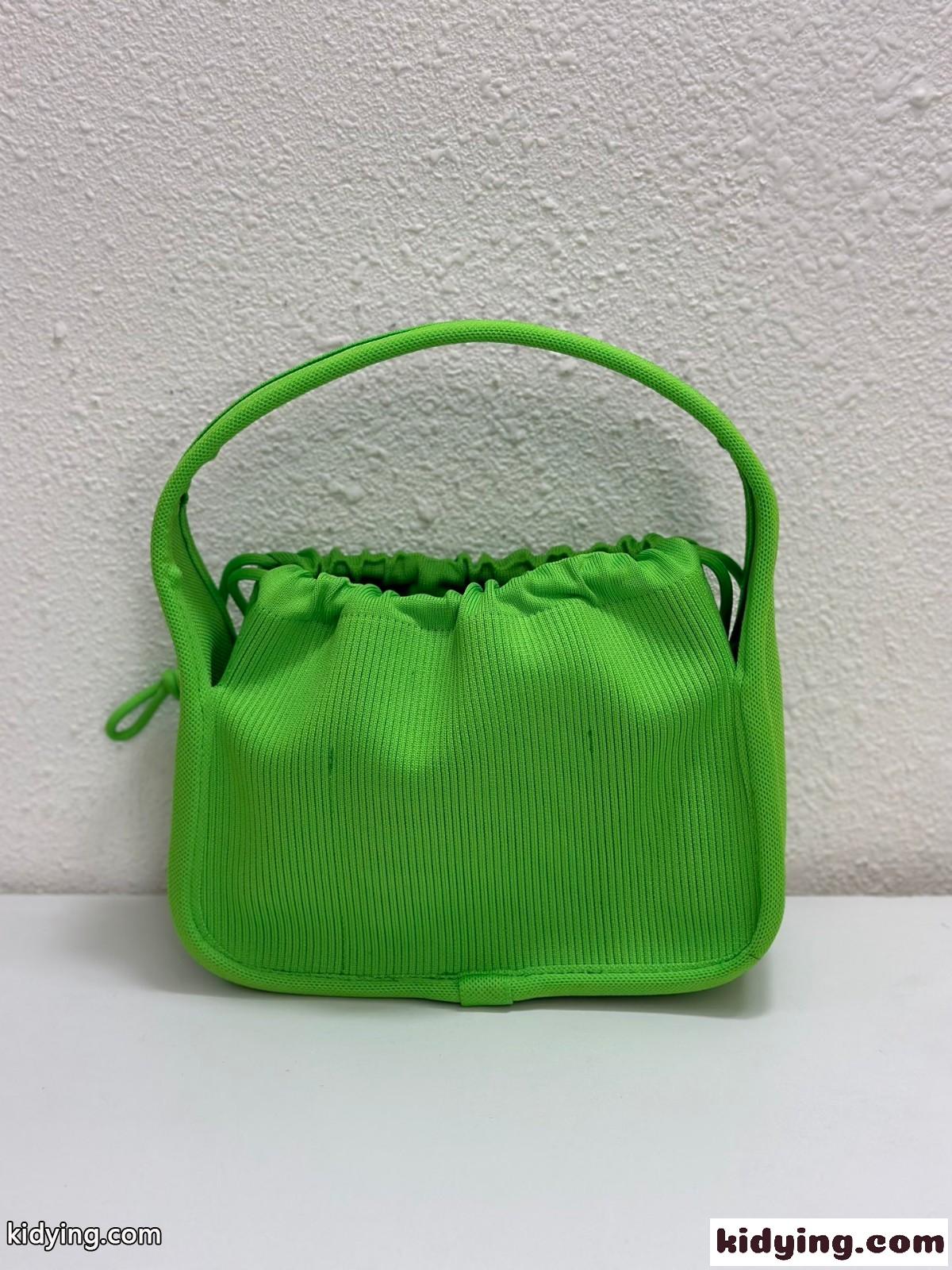 Alexander Wang Ryan スモール リブニット ハンドバッグ アレキサンダーワング バッグ コピー グリーン-2
