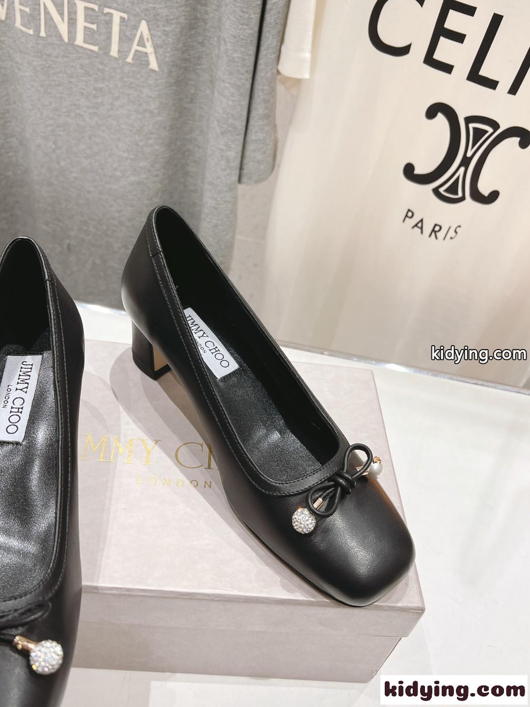 フェミニン エルメ レザーパンプス ジミーチュウ パンプス スーパーコピー ブラック-4