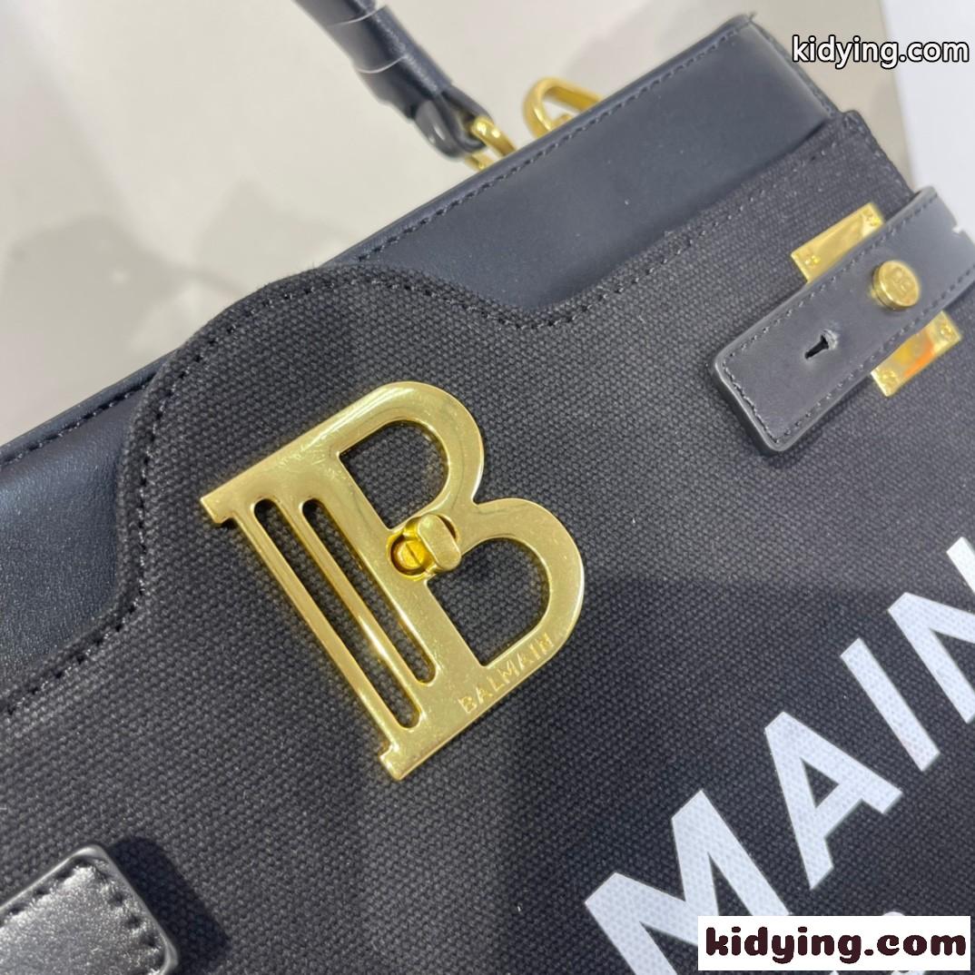 キャンバス&レザー B-BUZZ 23SS 人気 おしゃれ バルマン バッグ コピー ロゴ ハンドバッグ-3