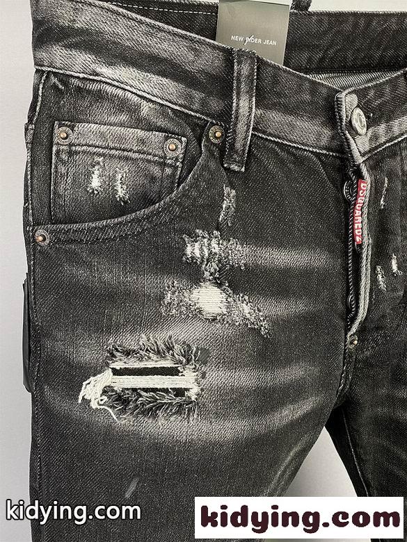 ストリート カジュアル ディースクエアード ジーンズ コピー ダメージ加工 デニムパンツ-3