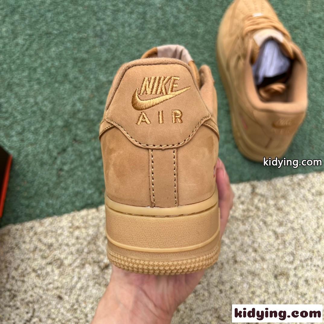 Supreme x Nike Air Force 1 AF1 カーキ 人気 シュプリーム スニーカー コピー コンフォート おしゃれ 定番 レディース メンズ-0