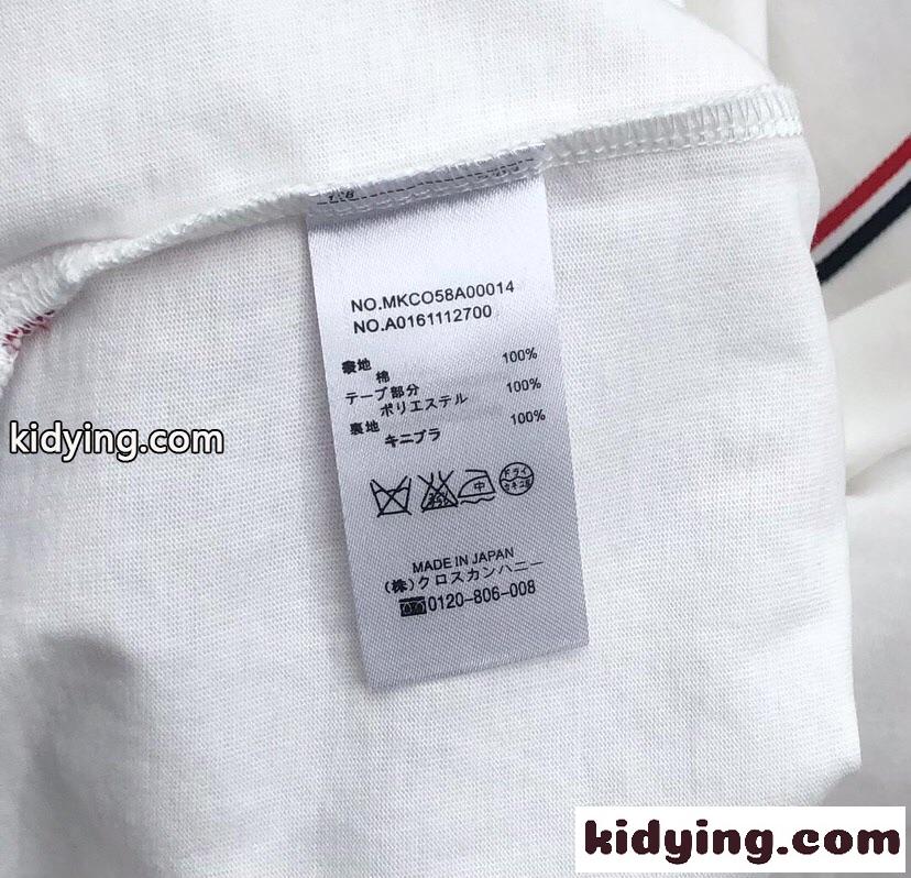 RWB ストライプ Tシャツ トムブラウン 半袖Tシャツ コピー ホワイト-4