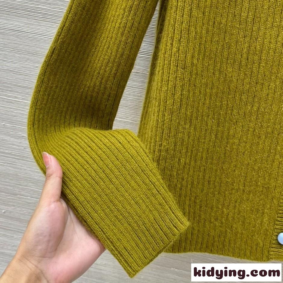 ヘクター刺繍 マルチカラーボタン リブカーディガン トムブラウン ニット 偽物-0