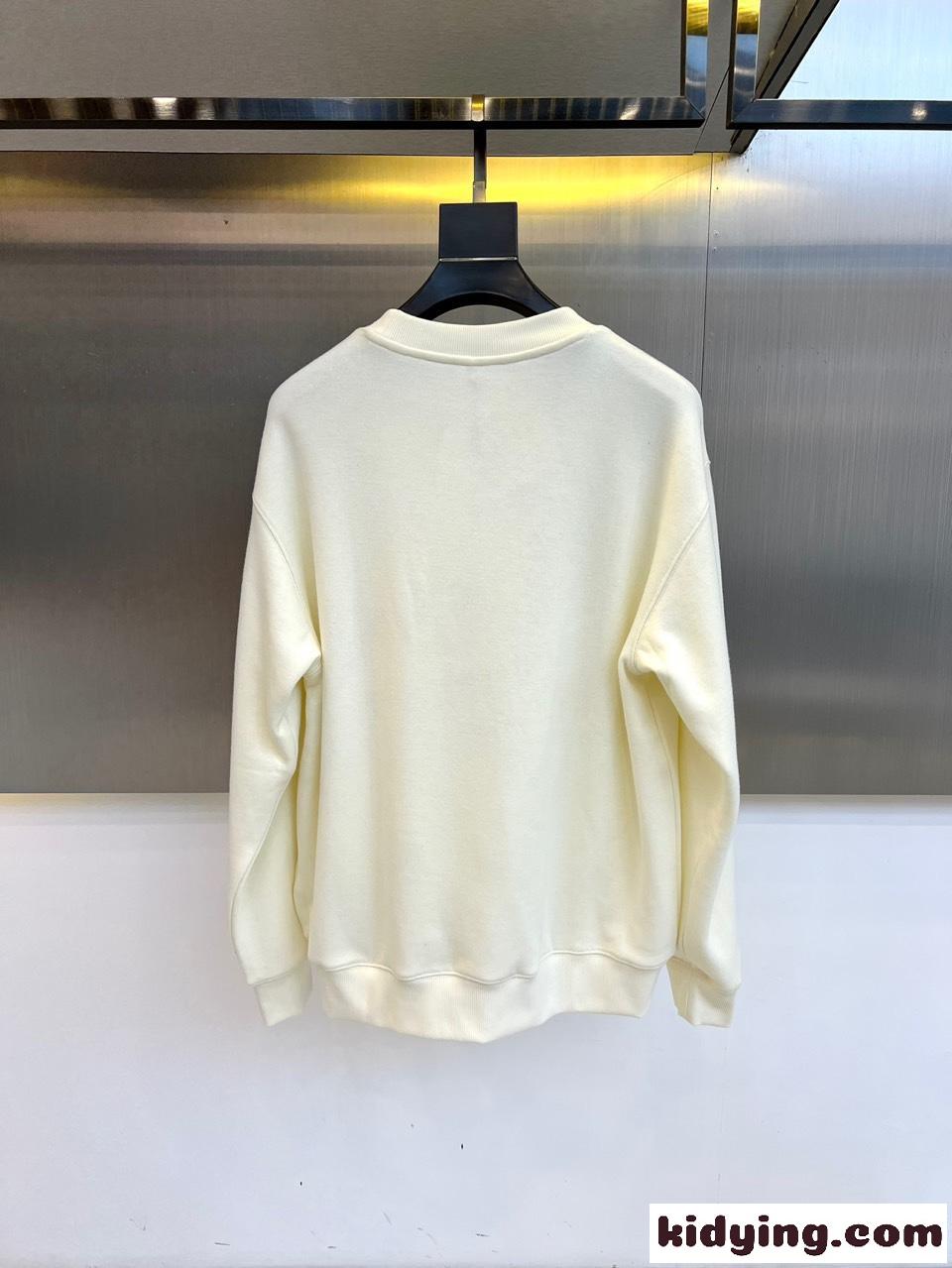 カジュアル ロゴ入り フェンディ Tシャツ コピー スウェットシャツ ホワイト-4