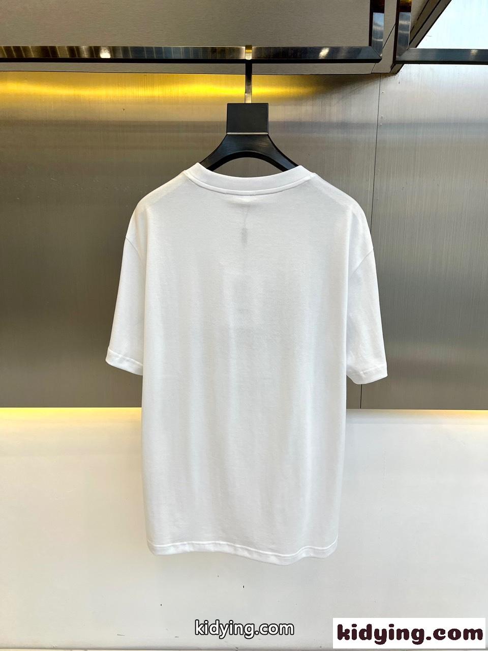 カジュアル 人気 コットンTシャツ バーバリー 半袖Tシャツ コピー ホワイト-4