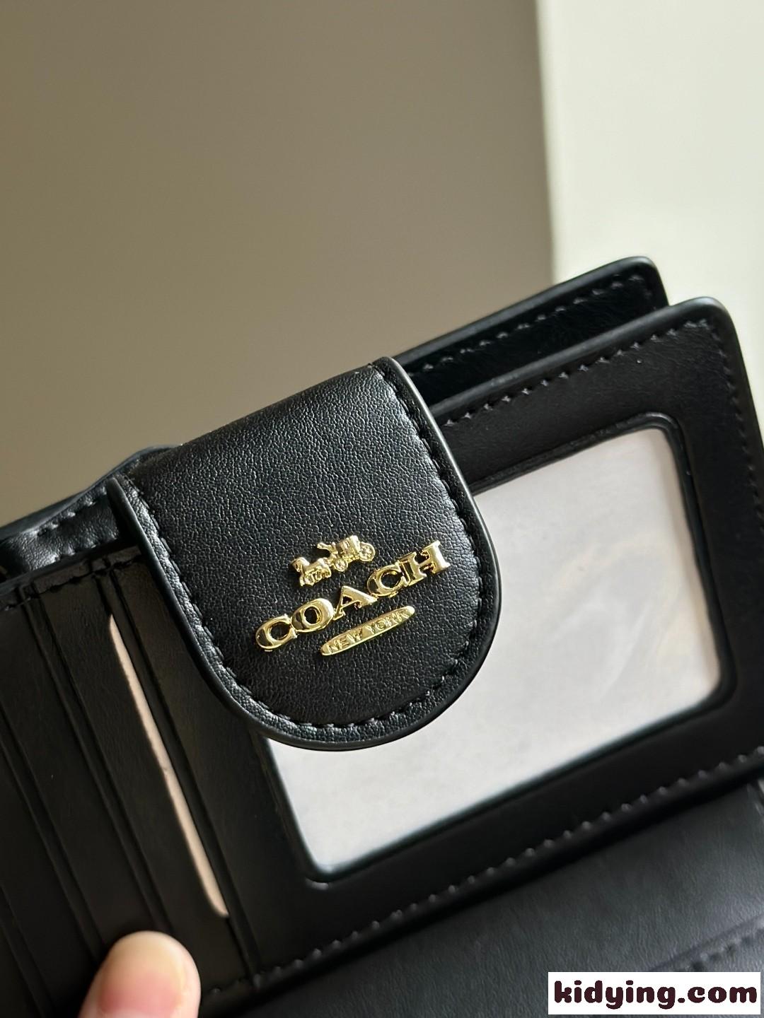 定番 人気 シグネチャー柄 コンパクト ウォレット コーチ 財布 スーパーコピー-4