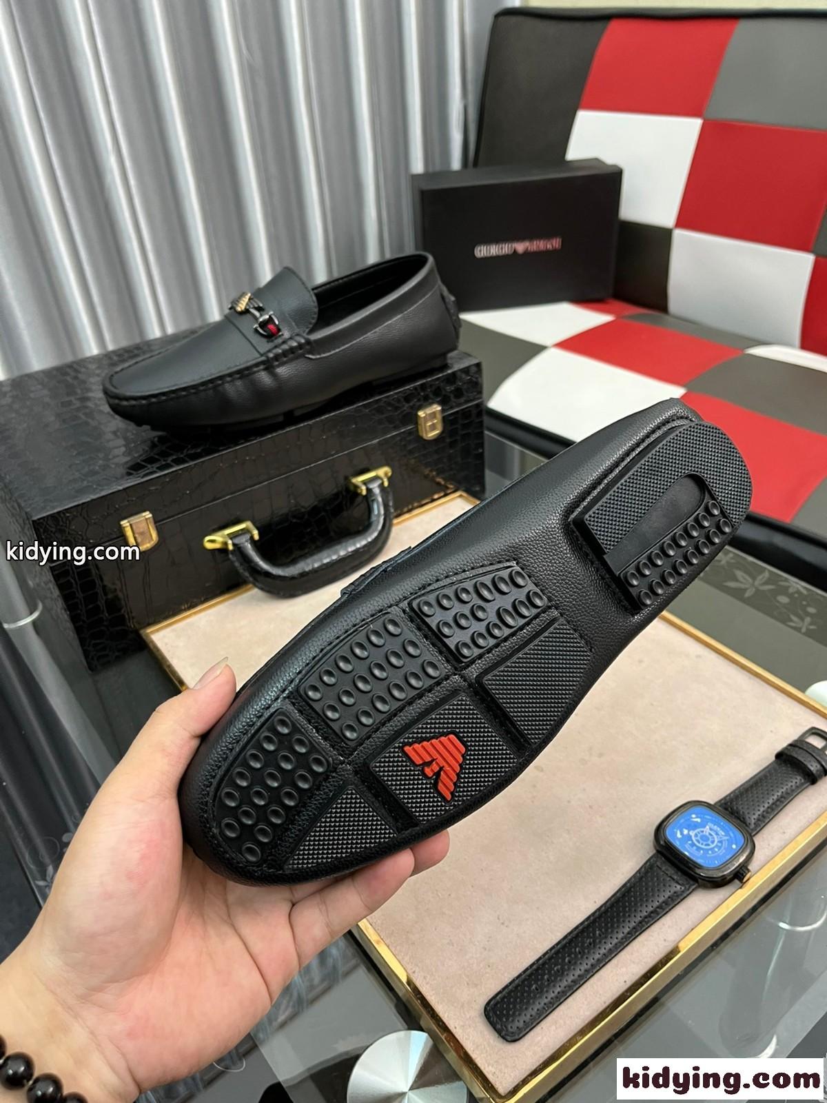 シンプル 上品 ビジネス カジュアル アルマーニ ジューズ メンズ コピー 快適 滑り止め ローファー モカシン 靴-5