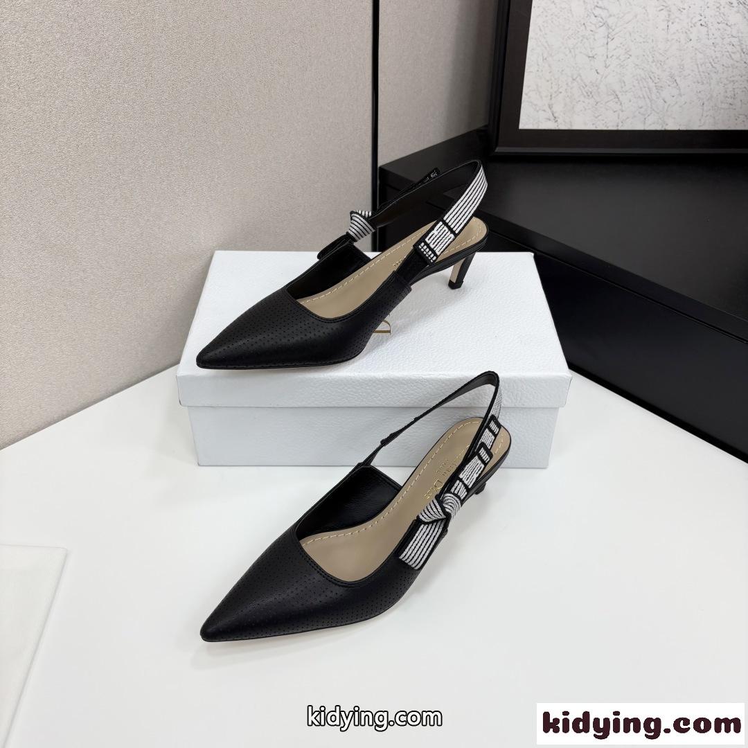 人気 新作 Dior Toujours スリングバックパンプス スーパーコピー ブラック-4