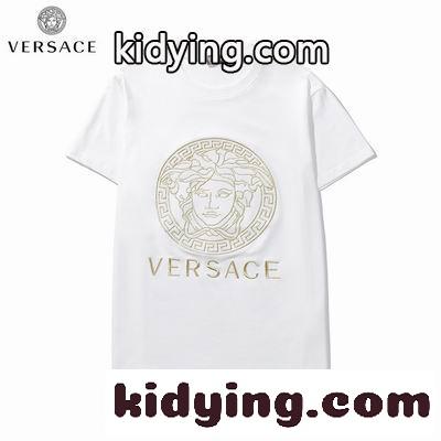 ヴェルサーチェ 半袖Tシャツ コピー ヴェルサーチェ 半袖Tシャツ コピー 定番 レディース 人気 トップス Xクルーネック コットン 着心地いい-4