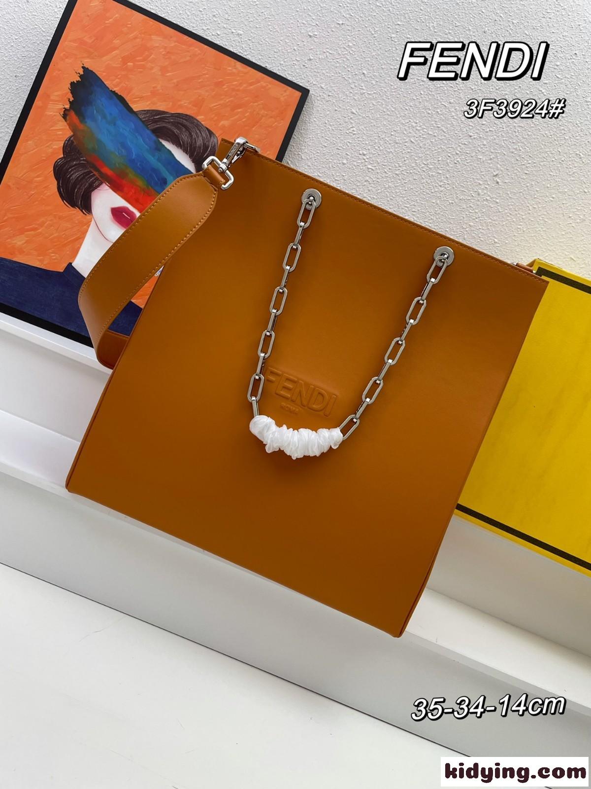 Fendi Pack ミディアム ショッピングバッグ フェンディ バッグ コピー レディース ブラウン-1