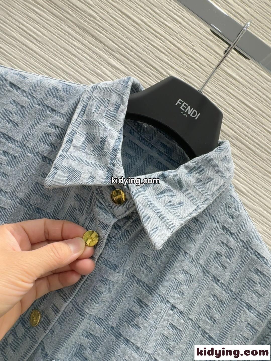 FFモチーフ総柄 デニムドレス フェンディ ワンピース スーパーコピー-2
