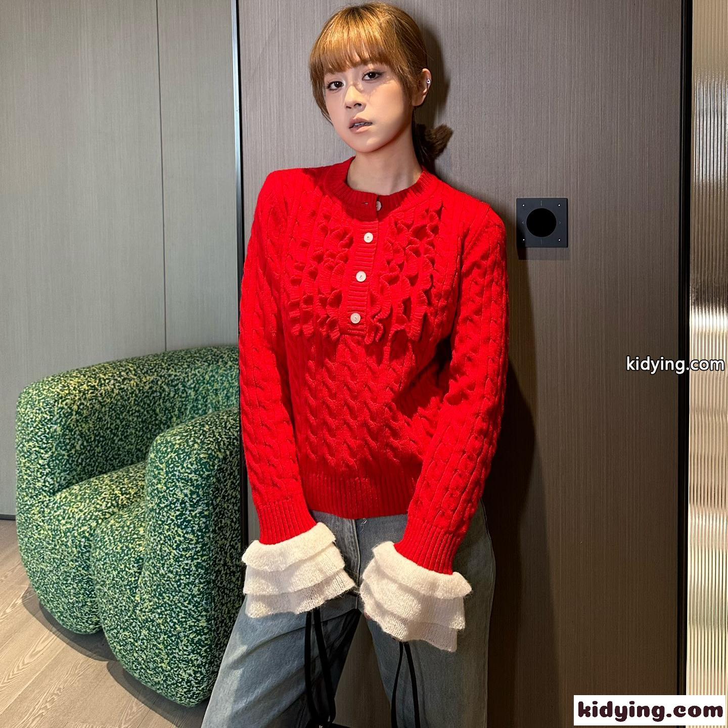 女性らしい フリル付き ヴァレンティノ セーター コピー レディース トップス-2