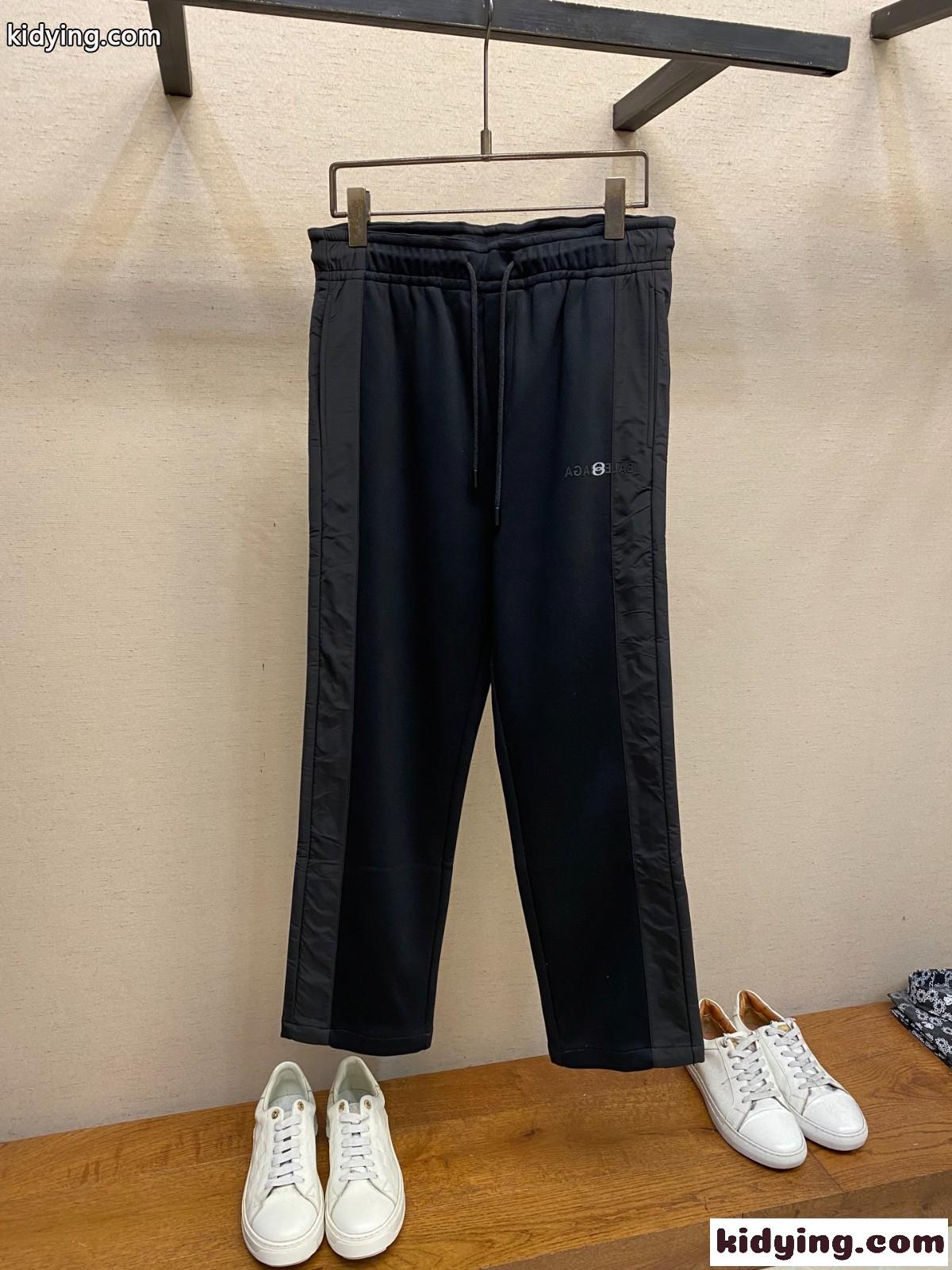 カジュアル サイドパネル トラックパンツ バレンシアガ パンツ コピー ブラック-1