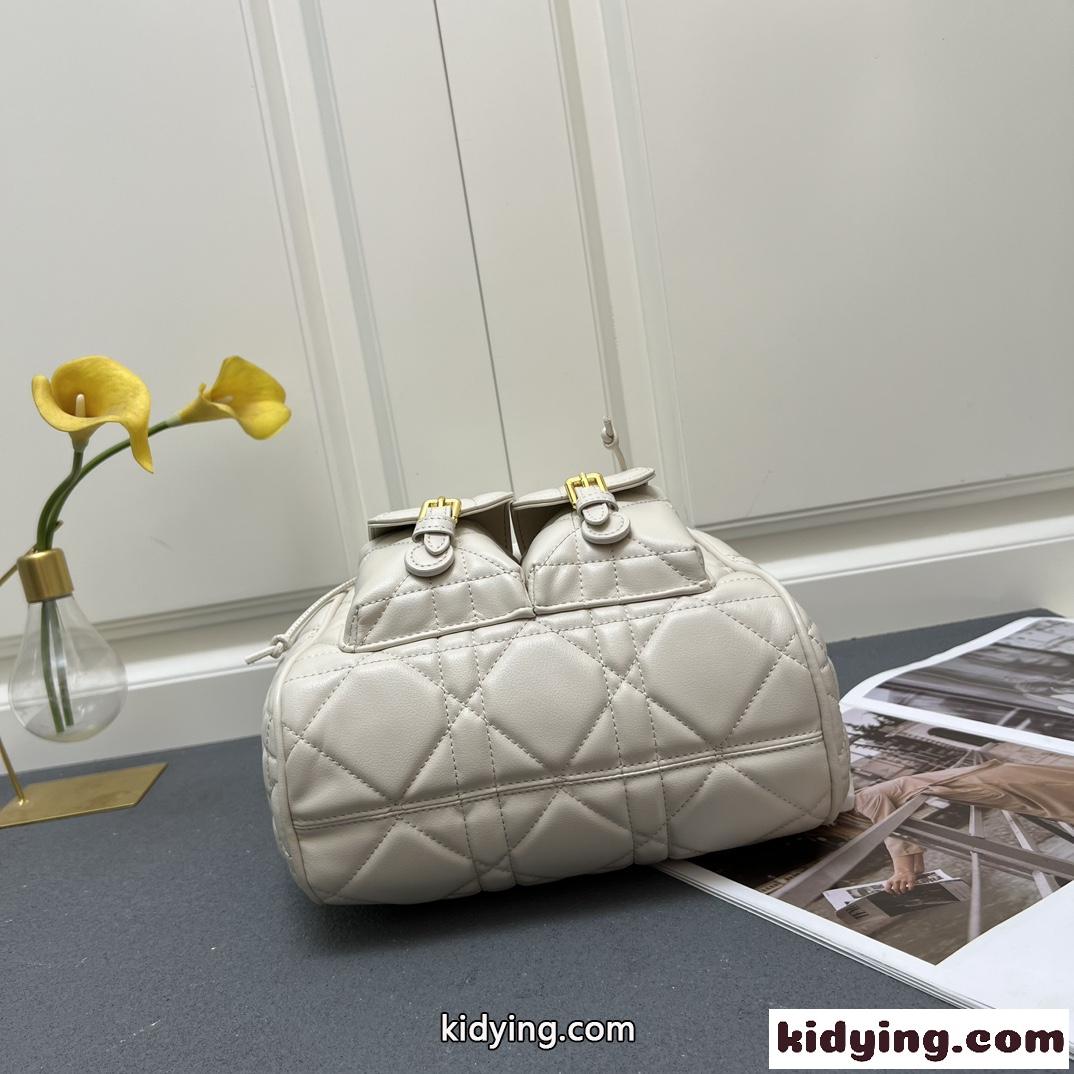 Dior Caro バックパック ミディアム クリスチャン・ディオール バッグ コピー ベージュ-5