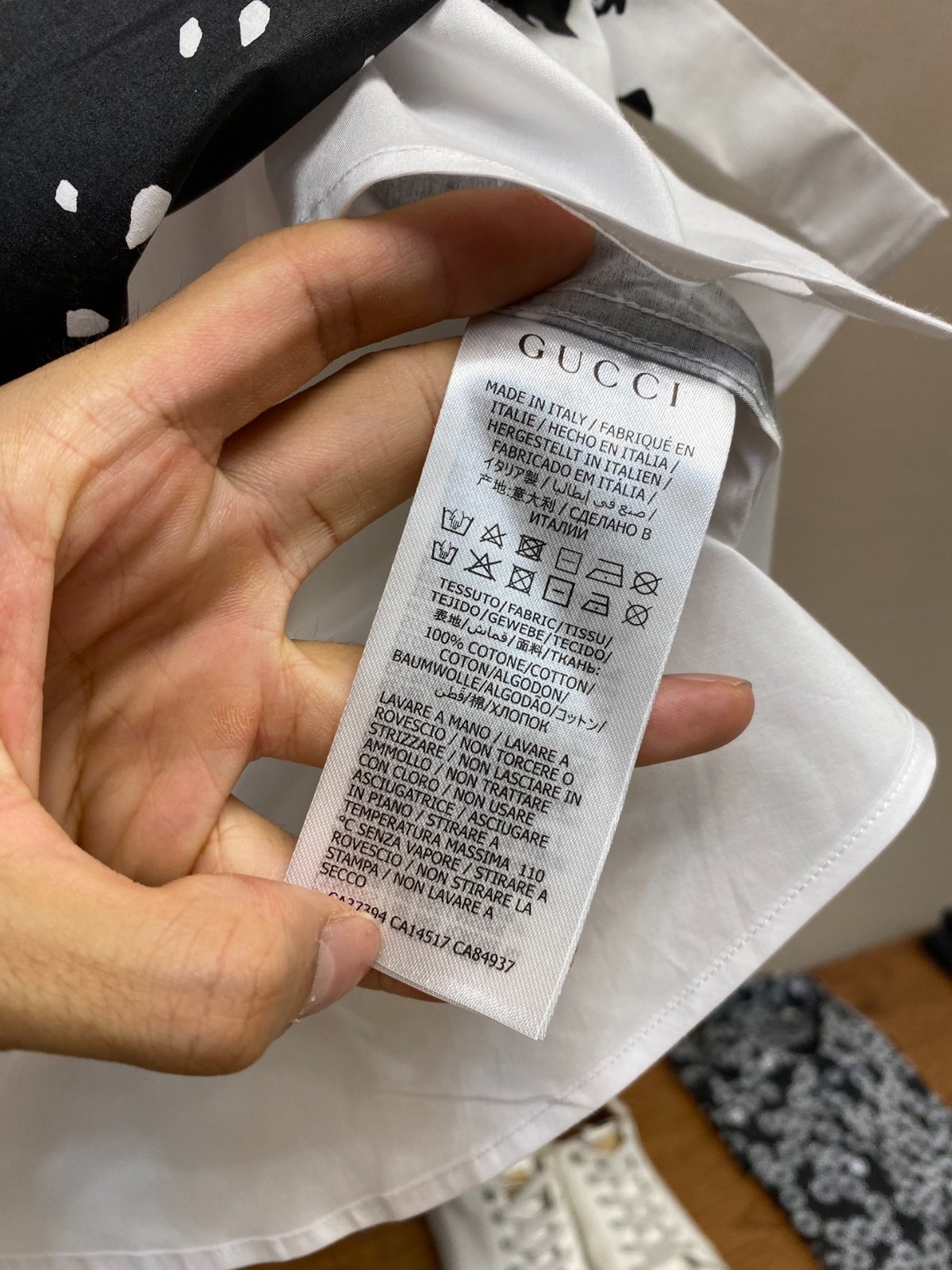 目を引く ロゴプリント ショートスリーブ グッチ シャツ 偽物 半袖シャツ ホワイト-4