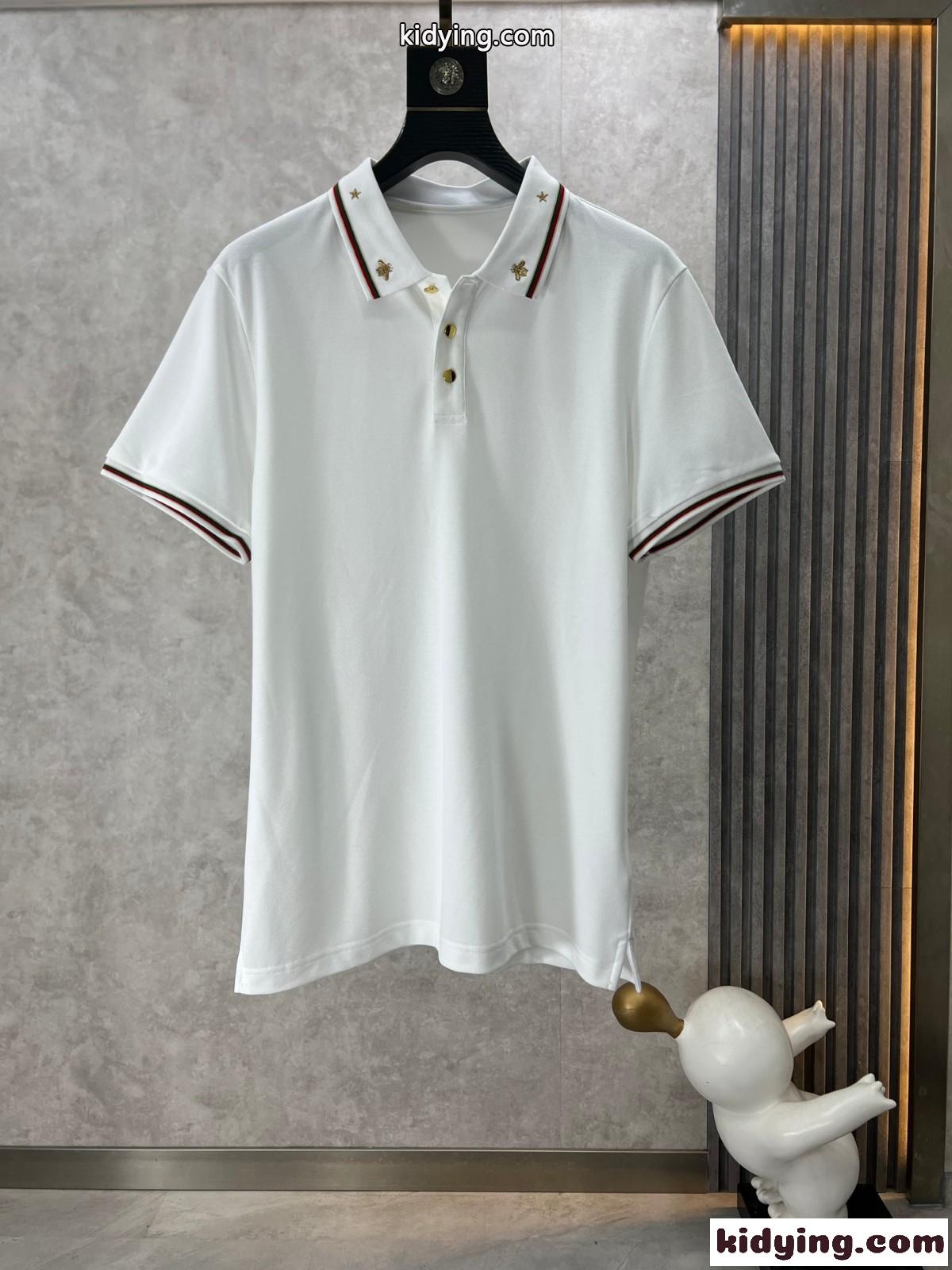 カジュアル 合わせやすい グッチ Tシャツ コピー 半袖 ポロシャツ ホワイト-0