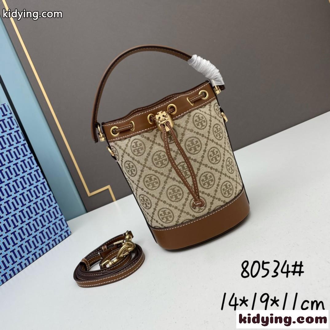 人気 おしゃれ Tory Burch T モノグラム ジャカード ミニ バケットバッグ コピー-0