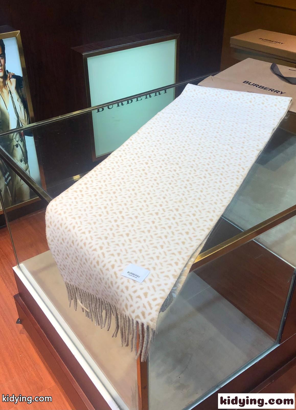 ユニセックス TB モノグラム カシミア マフラー バーバリー スカーフ コピー 30x168cm-3