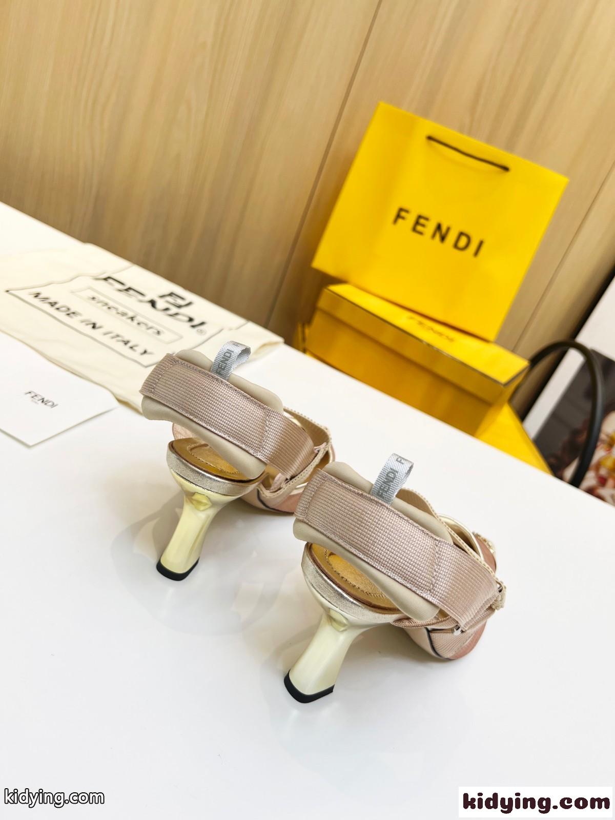 エレガント ハイヒール スリングバックパンプス フェンディ サンダル コピー レディース-3