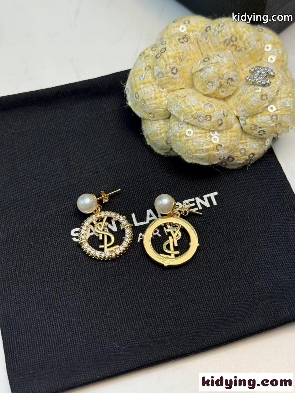 フェンミン エレガント YSL パール ピアス イヴ・サンローラン イヤリング 偽物-3