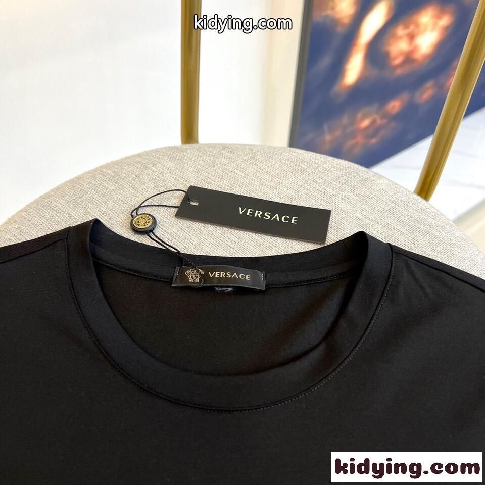 シェールサーチェ メデューサTシャツ 半袖 ヴェルサーチェ Tシャツ コピー ブラック-1