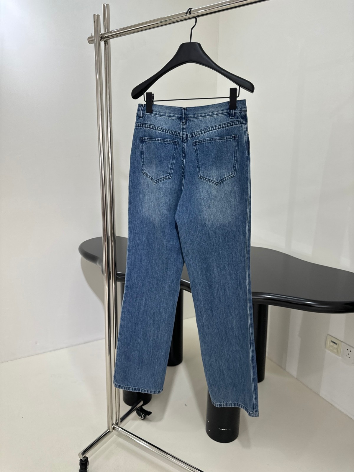 高級感 カメリア カットアウト シャネル ジーンズ コピー レディース デニムパンツ ブルー-0