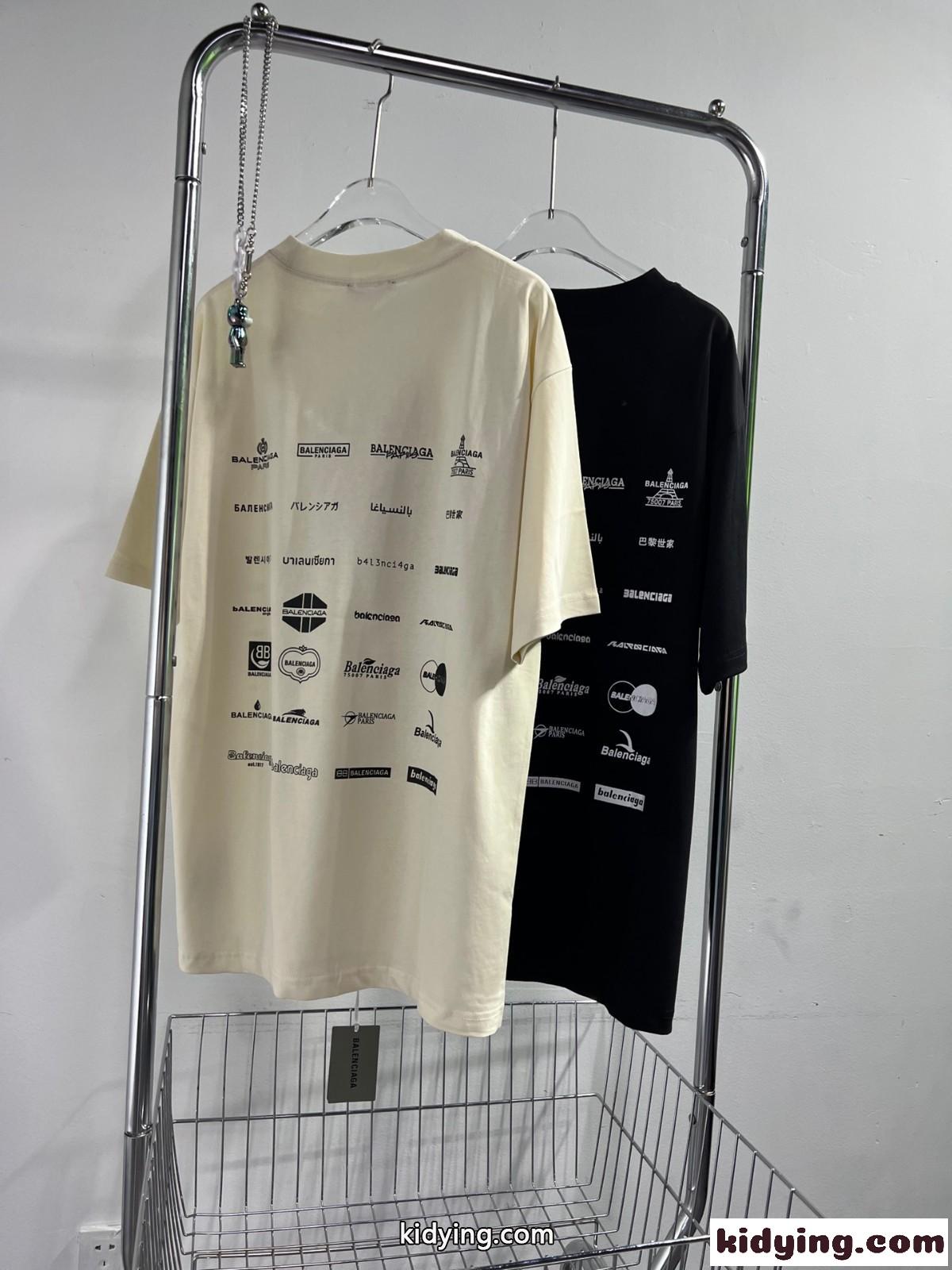 人気 ユニセックス ロゴ オーバーサイズ バレンシアガ Tシャツ コピー カジュアル ファッション-0