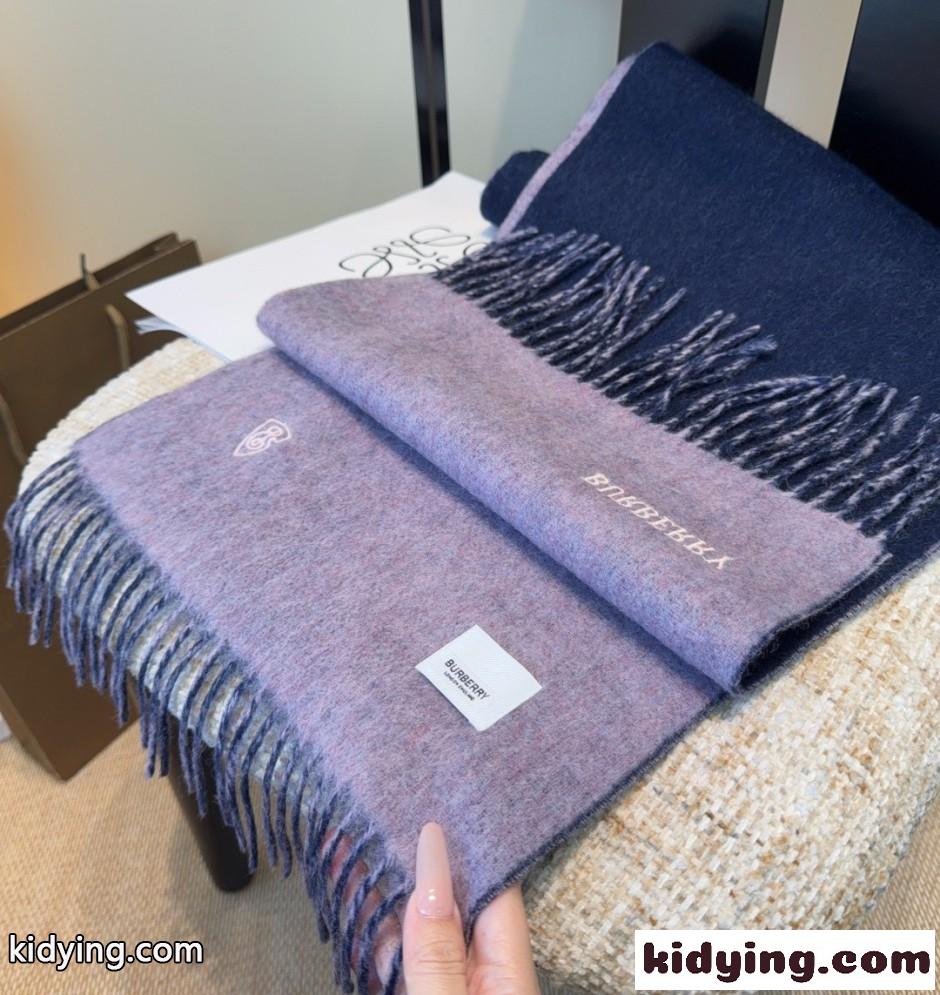 バーバリー スカーフ 偽物 合わせやすい ロゴ刺繍 リバーシブル マフラー ユニセックス-2