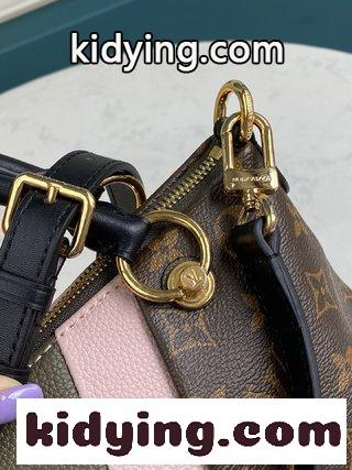 大きいサイズのMonogram帆布と粒面皮革を組み合わせて このV Tote MM手袋をデザインした ルイ・ヴィトン バッグ 人気 コピー-4