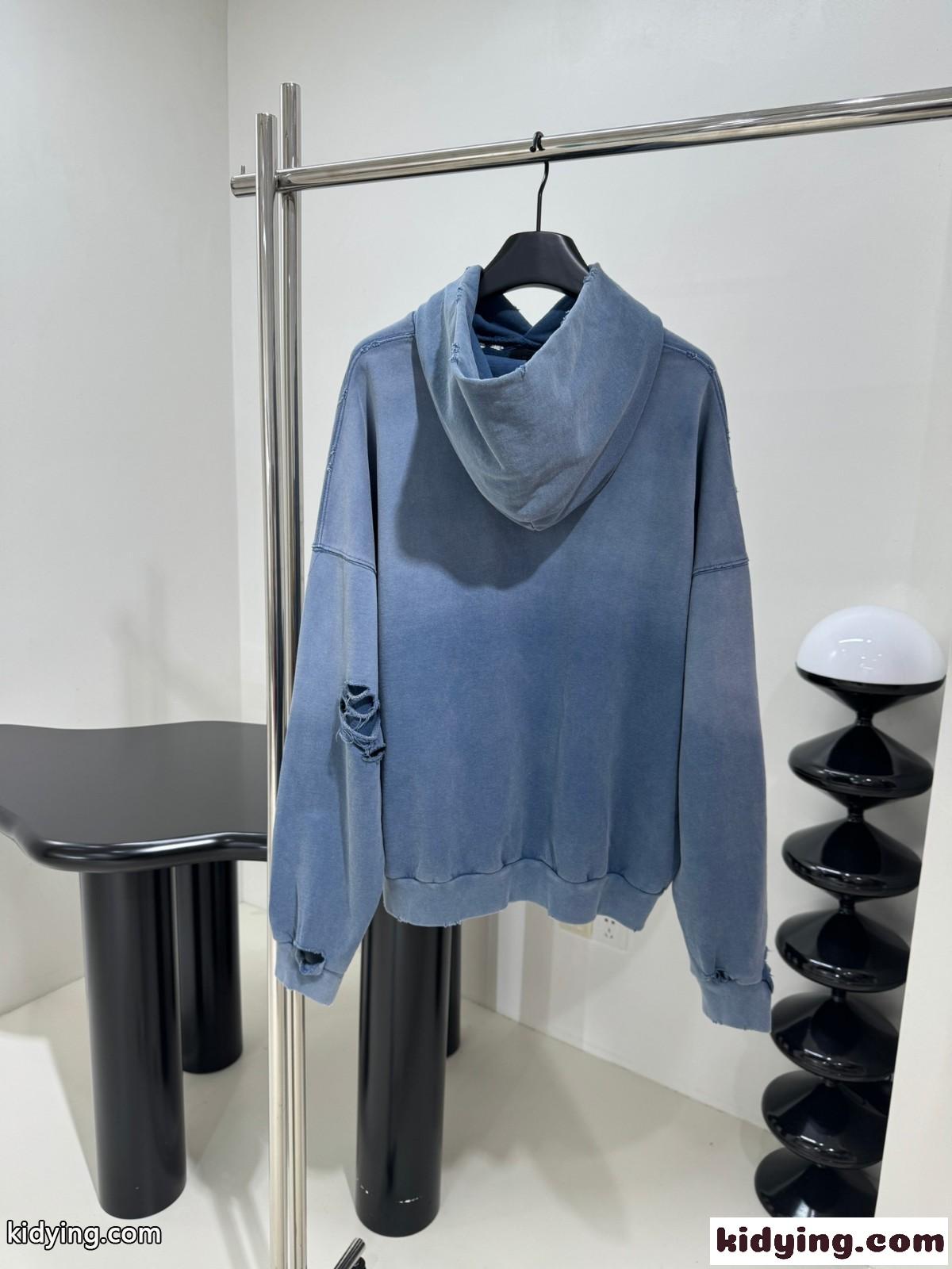 PARIS MOON HOODIE オーバーサイズ バレンシアガ パーカー コピー ブルー-1