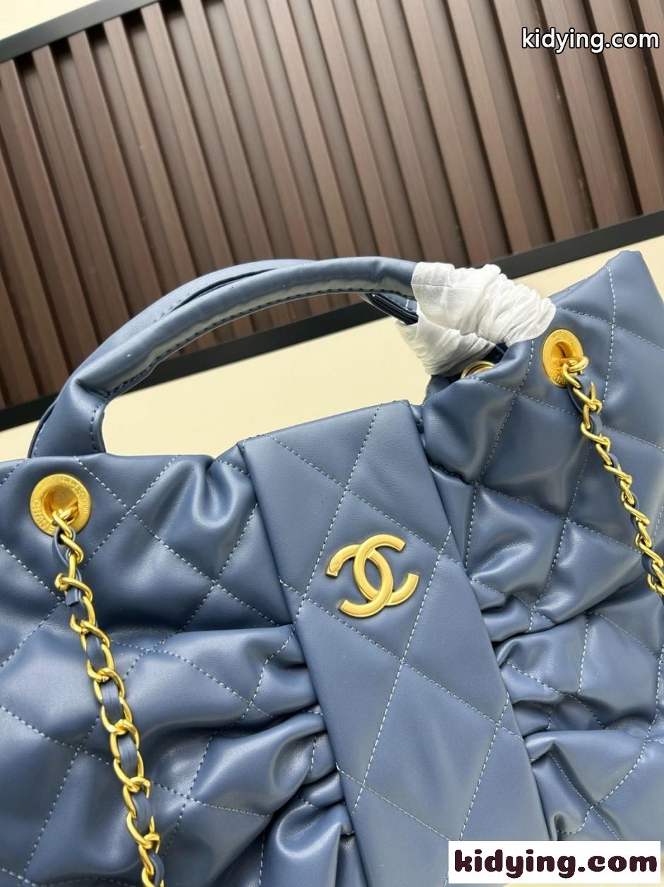 可愛い リボン CHANEL シャネル マトラッセ バッグ 25K コピー ブルー-4