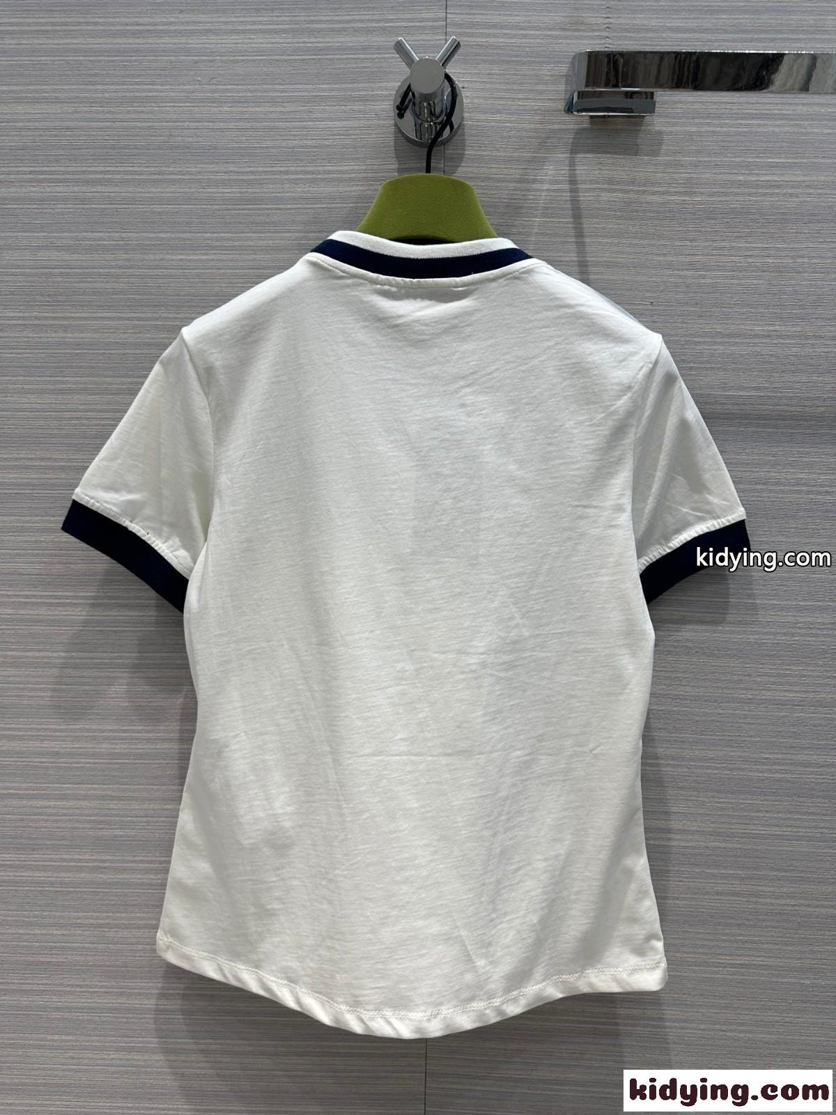 GUCCI エンブロイダリー コットンジャージー Tシャツ グッチ Tシャツ コピー レディース-4