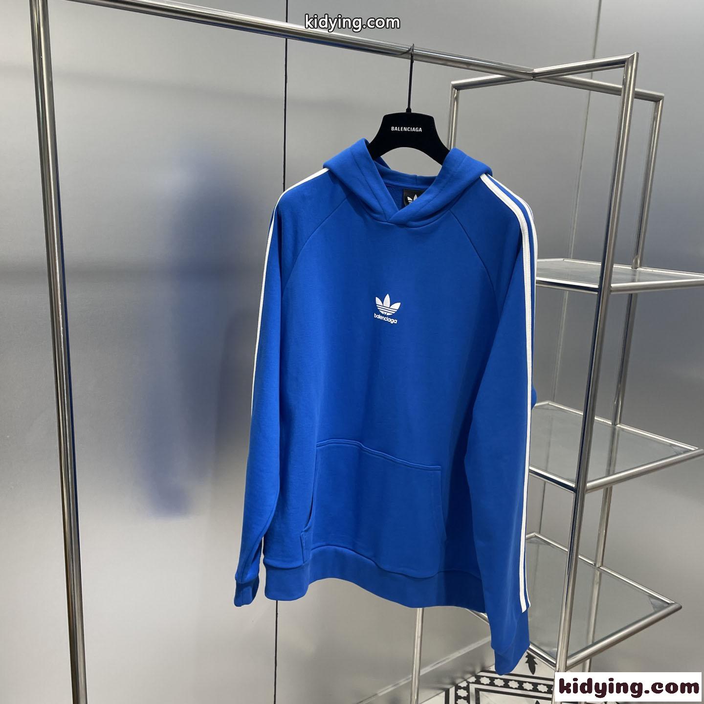 ユニセックス BALENCIAGA ×ADIDAS オーバーサイズ フーディ バレンシアガ パーカー コピー ブルー-1