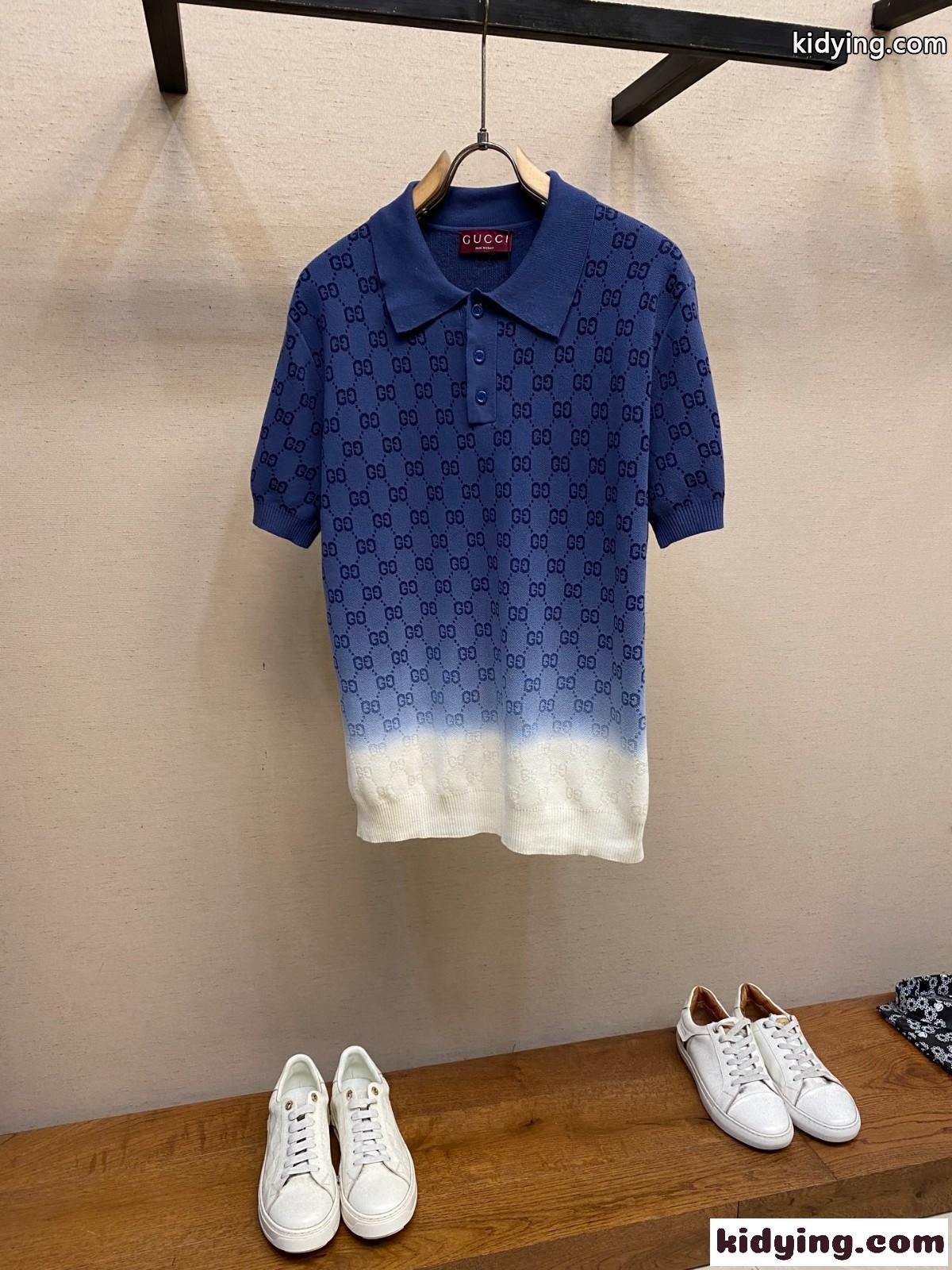 GG コットンニット ジャカード ポロTシャツ グッチ スーパーコピー-1