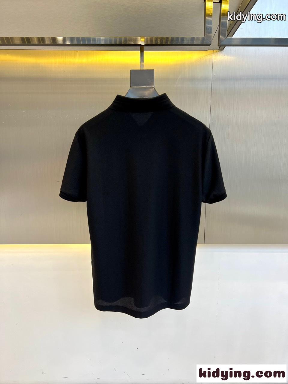ドルチェ&ガッバーナ Tシャツ 偽物 洗練された シンプル 半袖 ポロシャツ ブラック-0