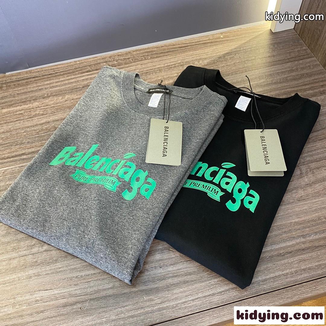 定番 プリント お洒落 クルーネック バレンシアガ 半袖tシャツ コピー 快適 2色 メンズ ファッション トップス-1