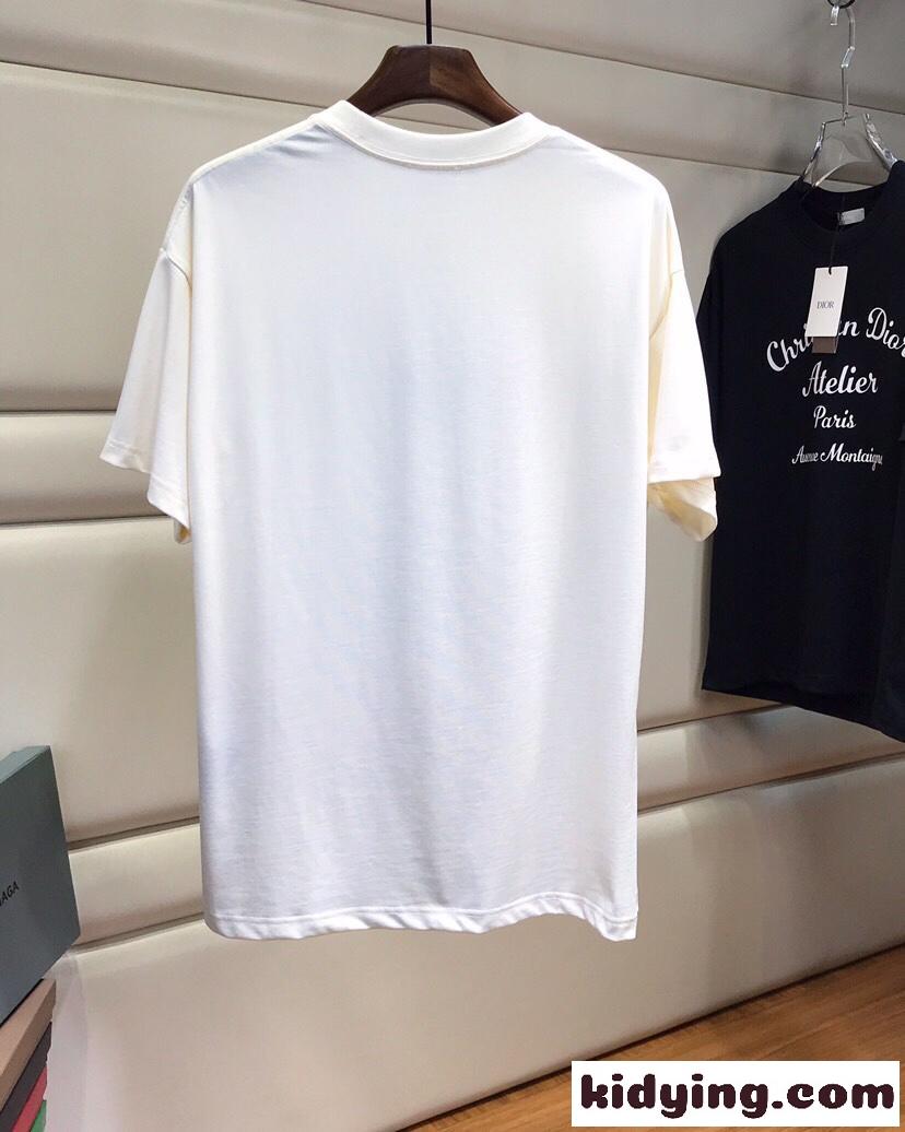 シンプル おしゃれ ロゴ 刺繍 クルーネック バレンシアガ Tシャツ コピー ユニセックス-4