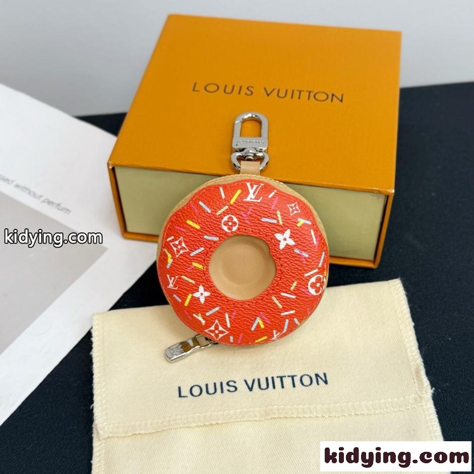 ルイ・ヴィトン キーホルダー 偽物 バッグチャーム・LV ドーナッツ オレンジ-0