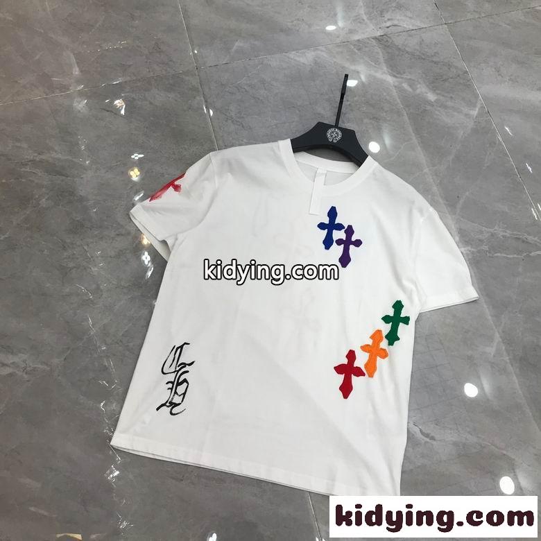 春夏 定番 クルーネック カジュアル 合わせやすい ロゴ クロムハーツ 半袖Tシャツ コピー 着心地いい-0