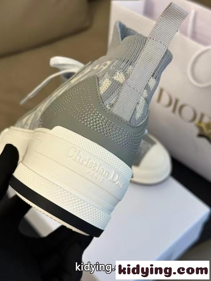クリスチャン・ディオール スニーカー 偽物 WALKNDIOR プラットフォームスニーカー グレー-2