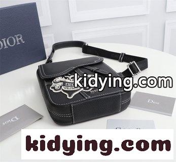 Diorディオ鞍胸包,斜めがけバッグ クリスチャンディオール バッグ 人気コピー 黒粒面牛皮革-1